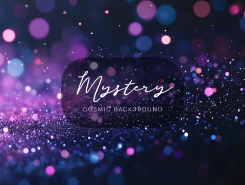 Mystic Cosmic Background Design Template - Sparkling Bokeh Effect for Creative Projects