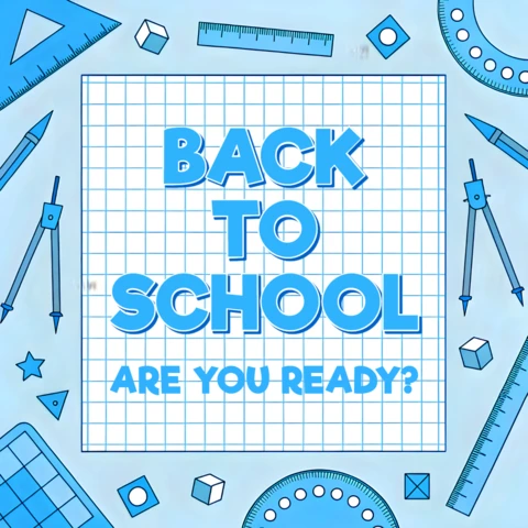 Back to School Design Template with School Supplies for Educational Posters