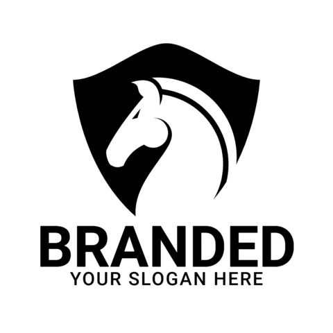 Kalkan at logo tasarım şablonu
