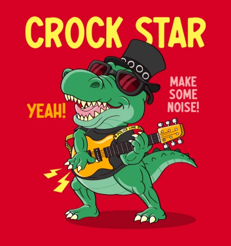 Plantilla de diseño Crock star: divertidas y juguetonas ilustraciones de temática musical