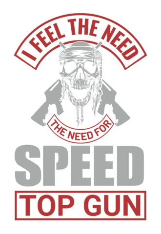 Vintage Skull and Guns Design Template for Speed Enthusiasts