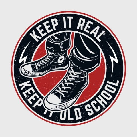 Keep It Old School Shoes T-shirt Design Template