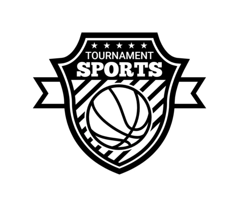 Basketball Tournament Championship Sports Logo Design Template