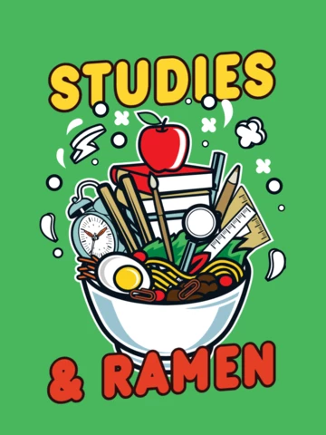 Studies And Ramen T-Shirt Design Template