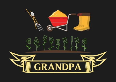 Abuelo jardinería plantilla de diseño de camiseta