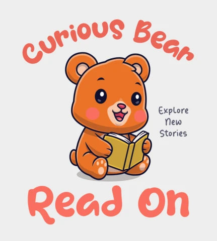 Curious Bear Reading Template Design for Kids' Storybooks