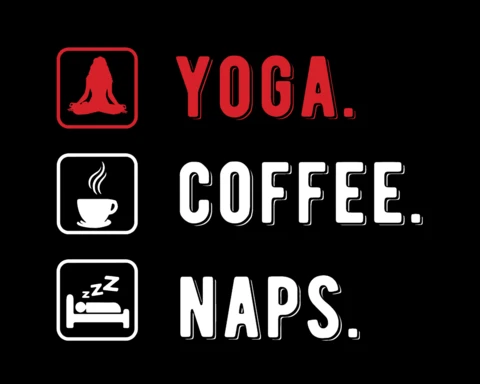 Yoga Coffee Naps Life Goals T-shirt Design
