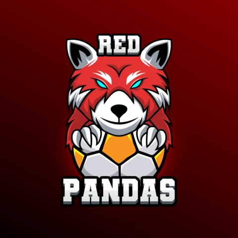 Red Pandas Animal Sport Mascot Team Badge