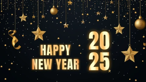 2025 modèle de conception des festivités du nouvel an lumineux