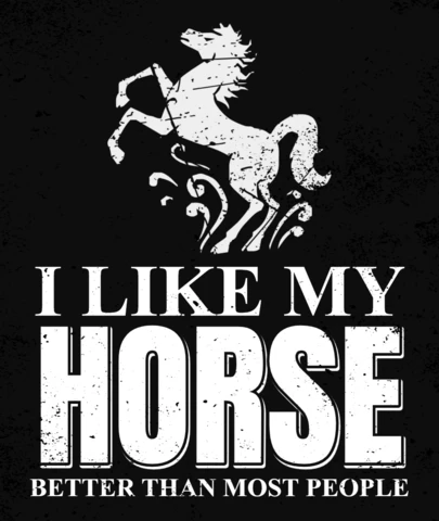 I Like My Horse Better Than Most People Horse Racing T-Shirt Design Template