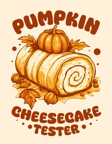 Pumpkin Cheesecake Design Template for Fall Apparel