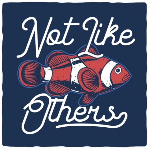 Modèle de t-shirt pour poissons clowns