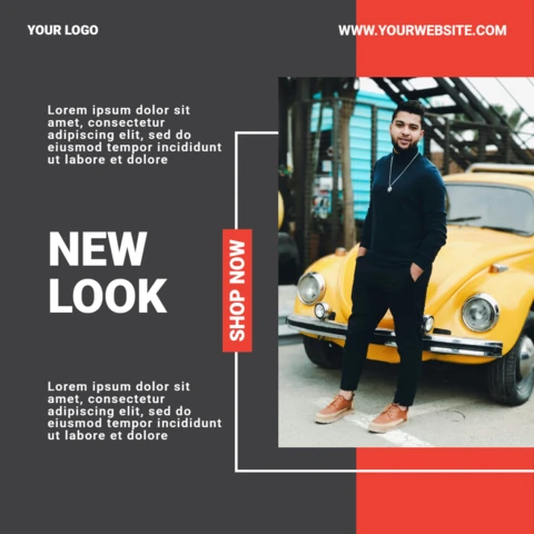 New Look Menswear Social Media Post Design Template
