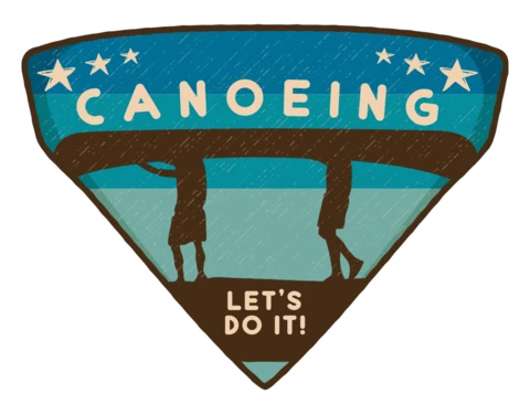 Modèle de badge pour le canoë-kayak