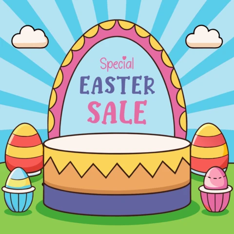 Colorful Easter Sale Design Template for Festive Promotions