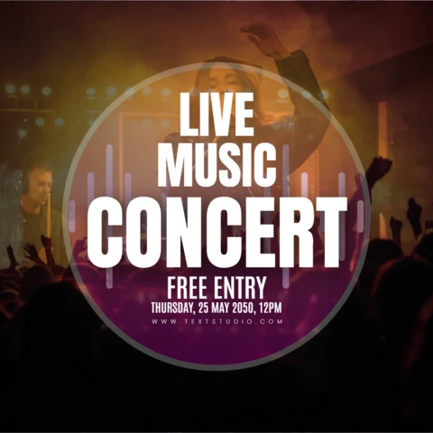 Colorful Music Night Party Instagram Post Template