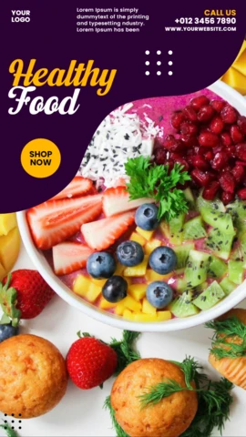Dashing Purple Wavy Promotional Instagram Story Post Design Template