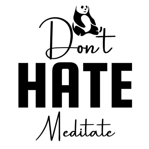 Modello di maglietta Don't hate meditate