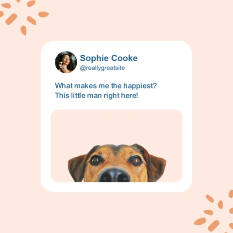Cherished Moments Adorable Dog Picture Social Media Post Design Template