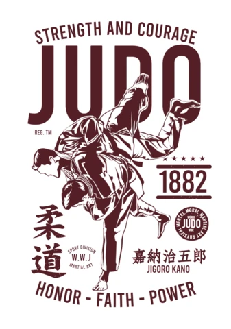 Plantilla de diseño de camiseta de judo