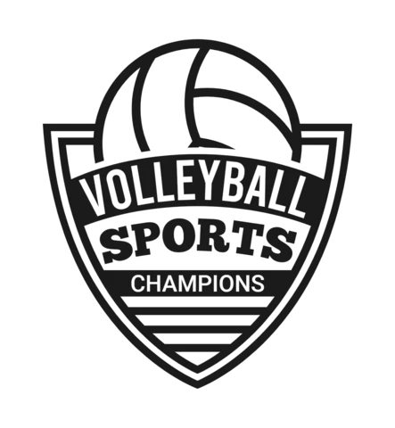 Voleybol turnuvası spor logo tasarım şablonu