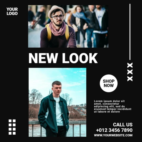 Fashion And Style Marketing Instagram Post Design Template