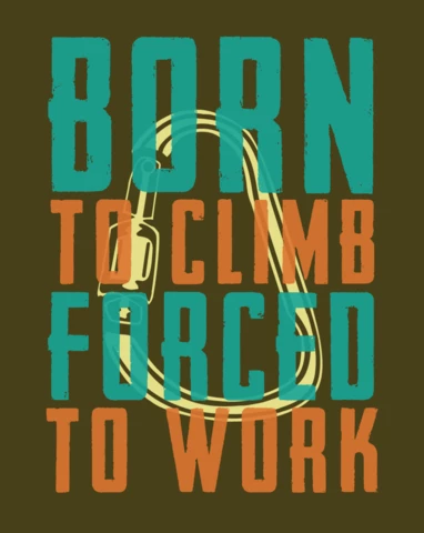 Carabiner Slogan Vintage T-shirt Design Template