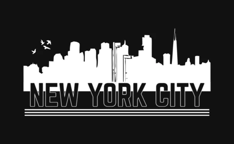 New York City Typography T-Shirt Design Template