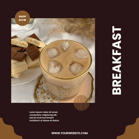 Modello di post promozionale di instagram per caffetteria