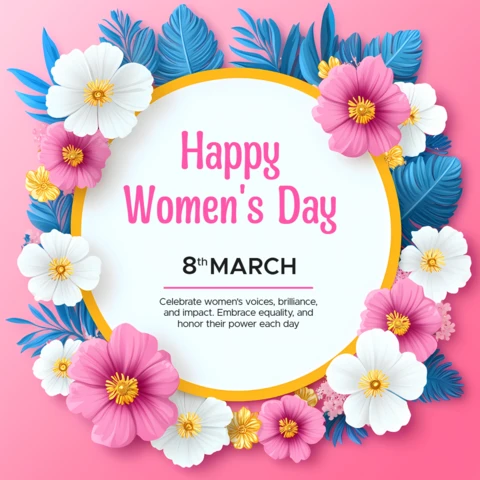 Happy Women's Day Design Template for Celebrating Equality and Empowerment