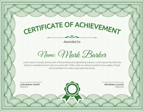 Luxury Elegant Professional Certificate Post Design Template