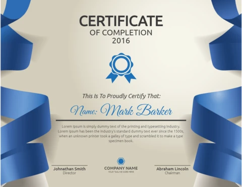Elegant Abstract Certificate Post Design Template