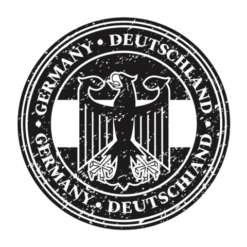Germany Stamp Logo Design Template