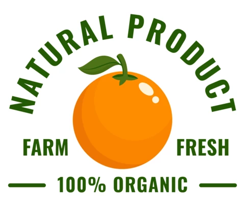 Modelo de design de logotipo de produto natural