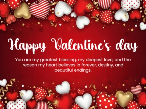 Plantilla de diseño de corazón para tarjetas de felicitación del Día de San Valentín