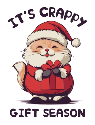 Lustiges Katzen-Weihnachtsdesign-Vorlage für Urlaubs-T-Shirt