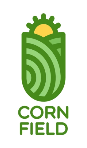 Corn Field Colorful Logo Design Template