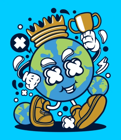 World King Cartoon Character Design Template