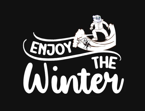 Enjoy The Winter T-Shirt Design Template