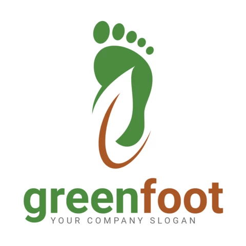 Green Foot Logo Design Template