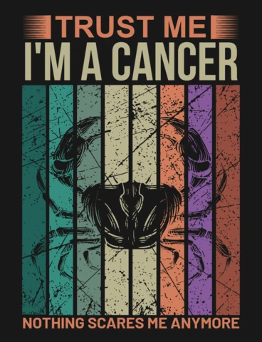 Trust Me I'm A Cancer Zodiac Sign T-Shirt Design Template