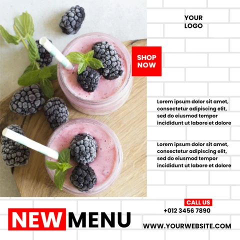 White Brick Wall Metro Style Instagram Post Design Template