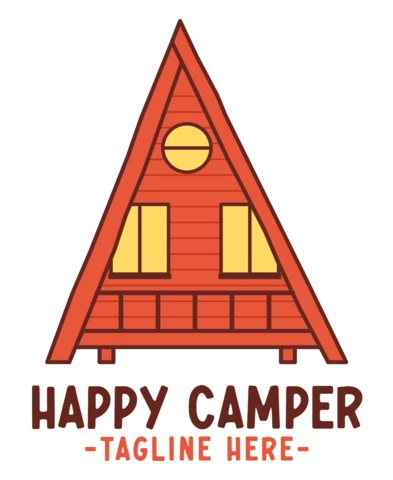 Happy Camper Logo Template Design