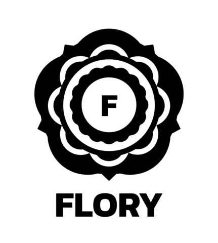 F Letter Floral Logo Design Template