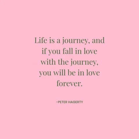 Journey in love quote instagram post design template