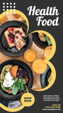 Cheerful Geometric Promotional Instagram Story Post Design Template
