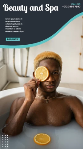 Modèle de conception d'histoire Instagram pour la publicité des services de soins de la peau