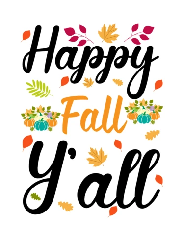 Modèle de t-shirt "Happy fall" (automne joyeux)