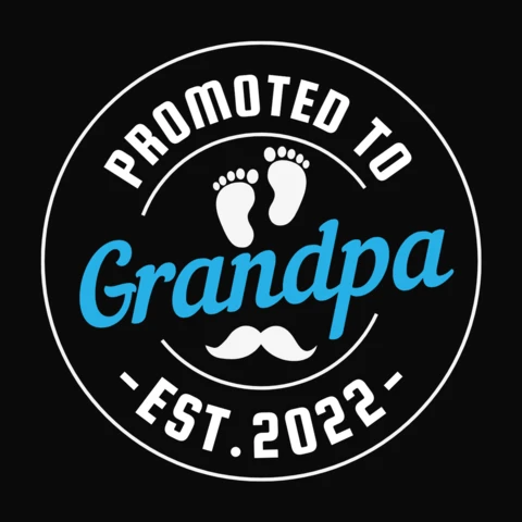 Promoted To Grandpa T-Shirt Design Template
