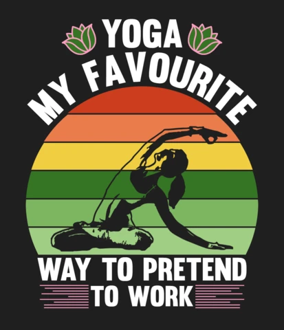 Modello di design per t-shirt con citazioni divertenti sullo yoga